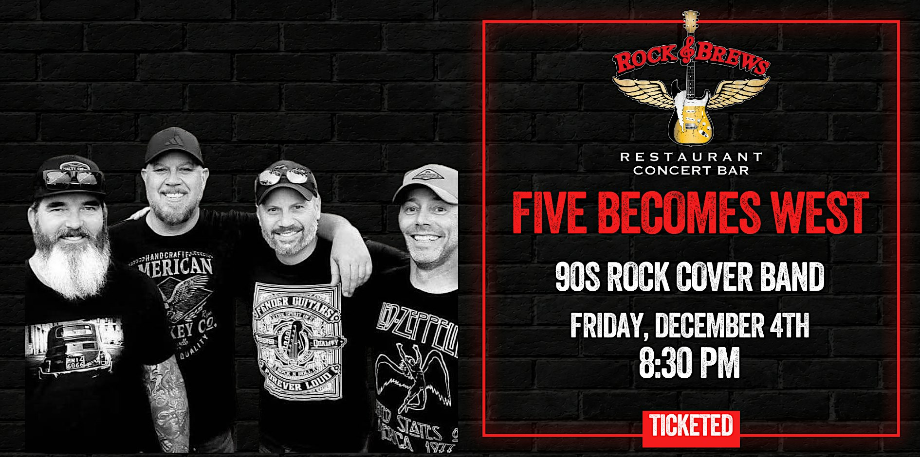 FIVE BECOMES WEST @ ROCK & BREWS ROYAL OAK
