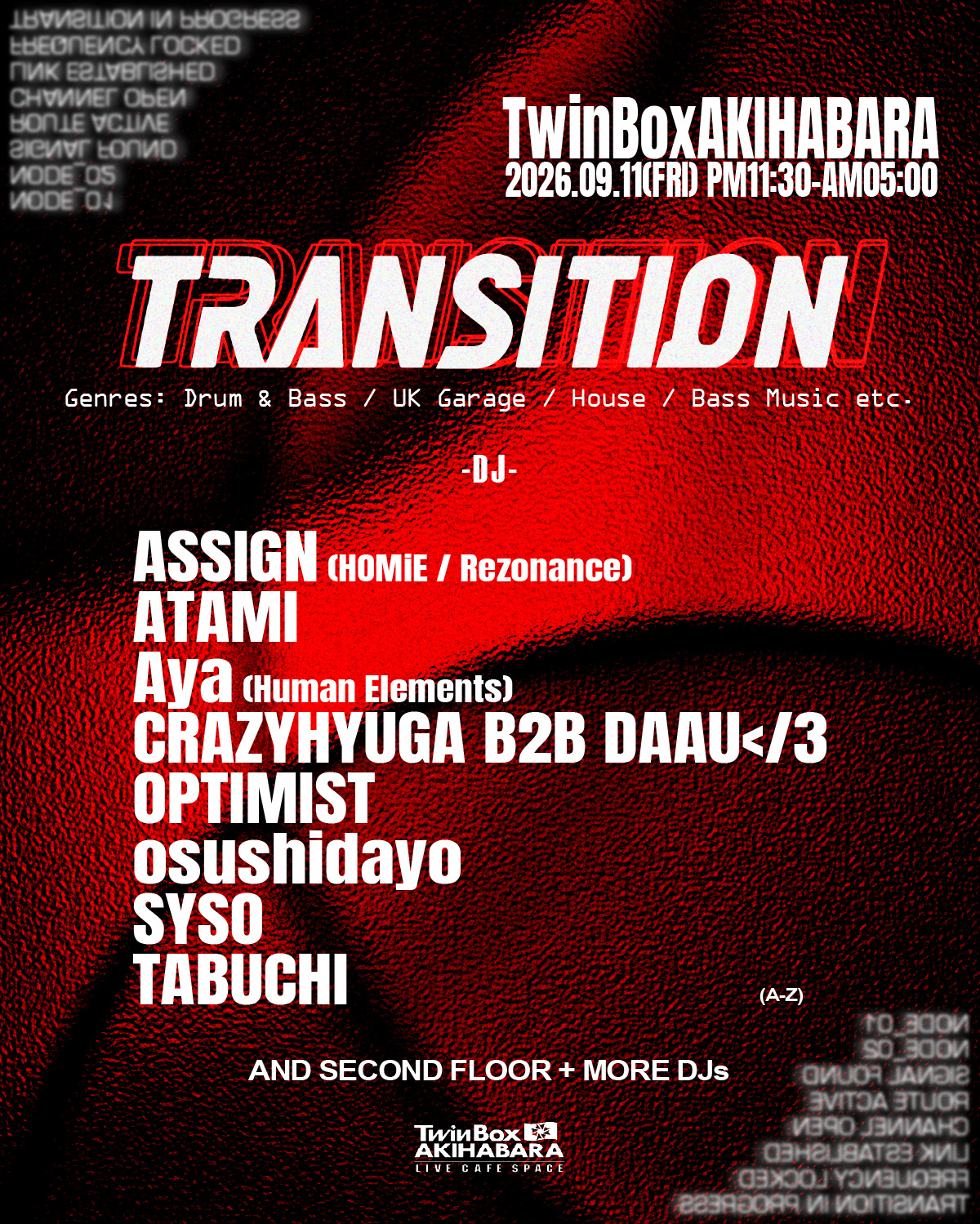 TRANSITION（Drum and Bass, Dubstep, Garage, etc.)