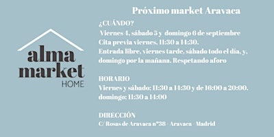 Market organizado por Alma Market Home, Aravaca, Madrid.