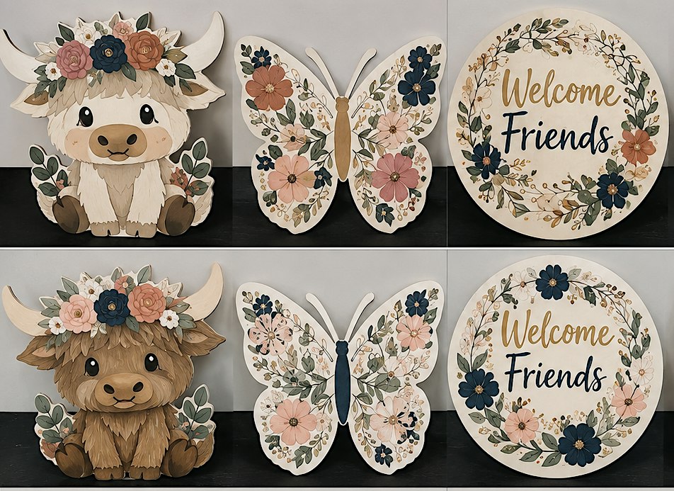 Paint & Create! Wood Door Hangers