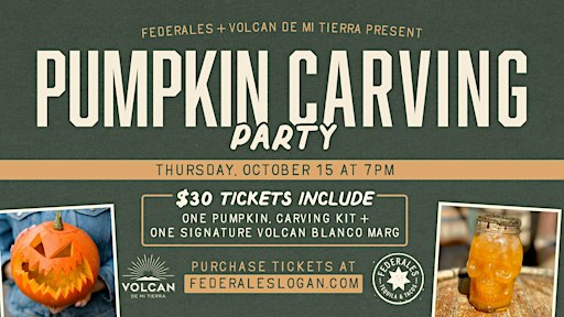 Pumpkin Carving Party at Federales in Logan Square
