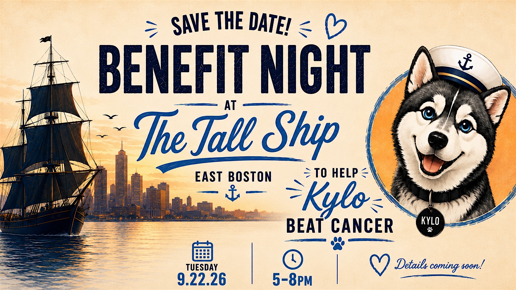 Help Kylo Beat Cancer at The Tall Ships East Boston