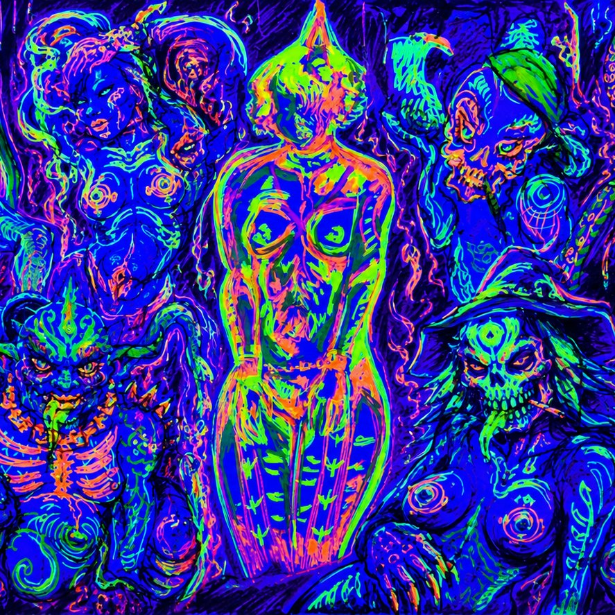 Halloween Neon Model Experience! Life Drawing