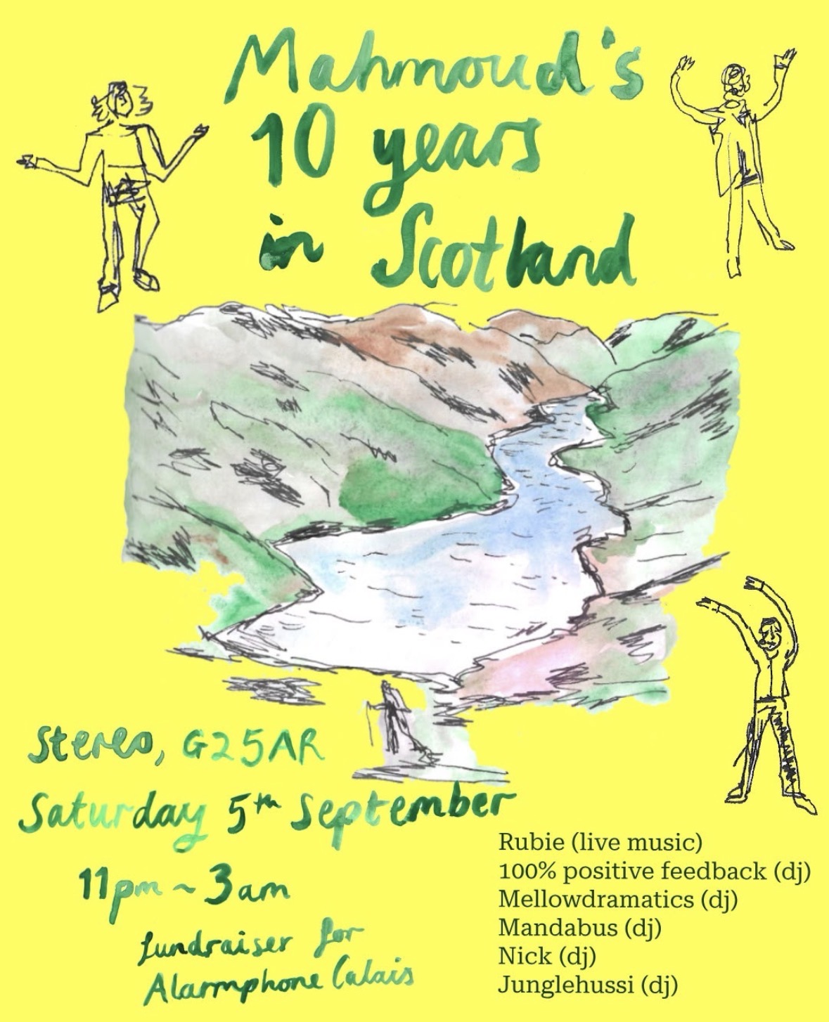 Mahmoud's 10 years in Scotland- Alarmphone Calais fundraiser