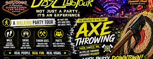 Downtown Fremont Street Axe Throwing VIP Experience & Bar Crawl