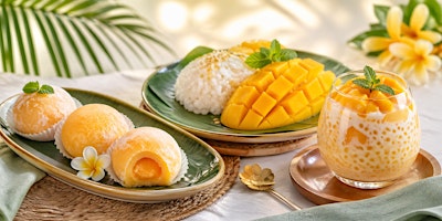 Gluten Free Mango Madness- Mochi, Sticky Rice & Tapioca! Optional Yoga B4.