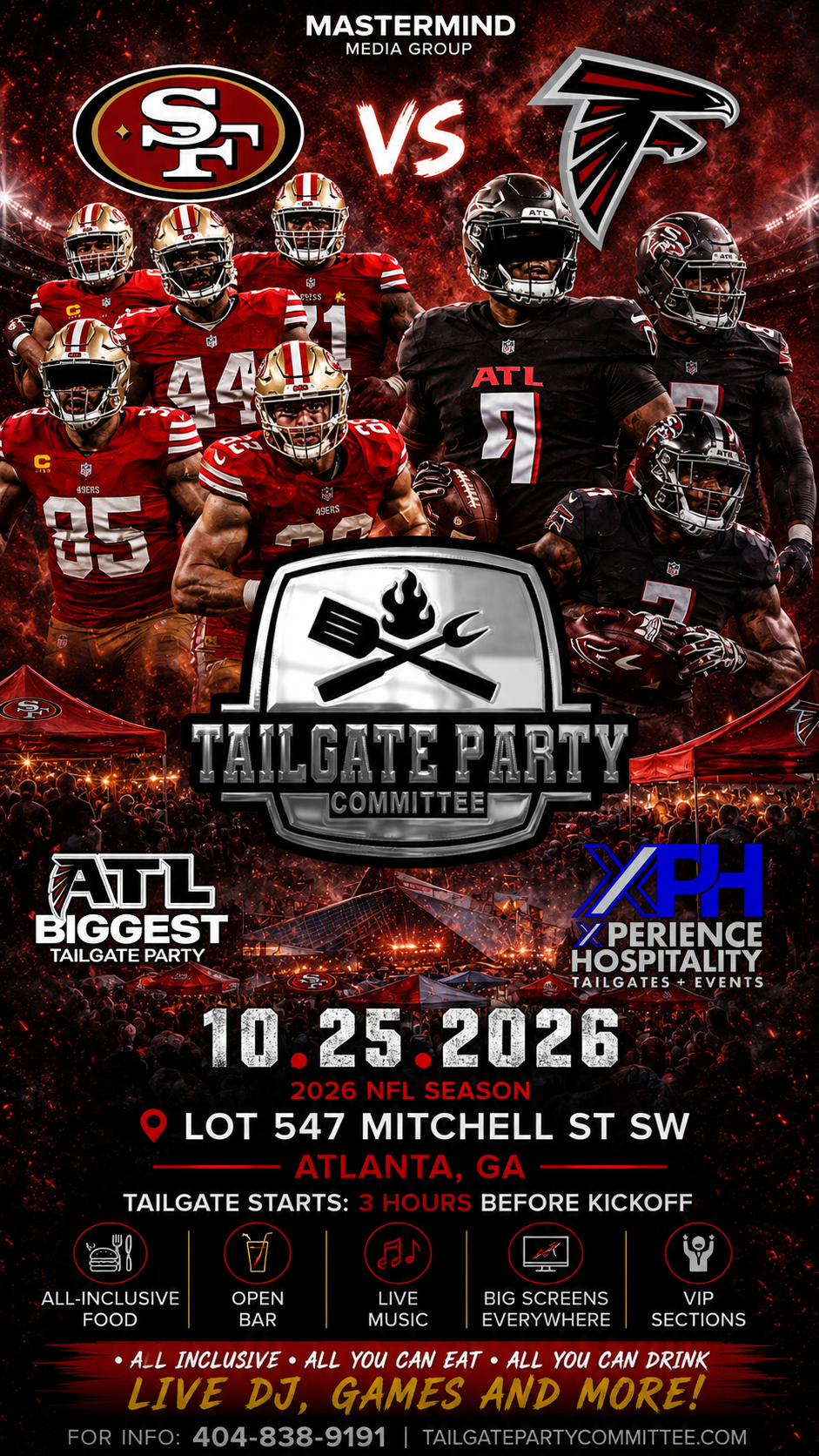 Premium Tailgate Party: Atlanta Falcons vs. San Francisco 49ers