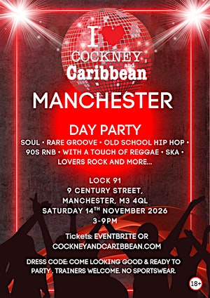 Cockney and Caribbean® Comes to Manchester | 14th November 2026