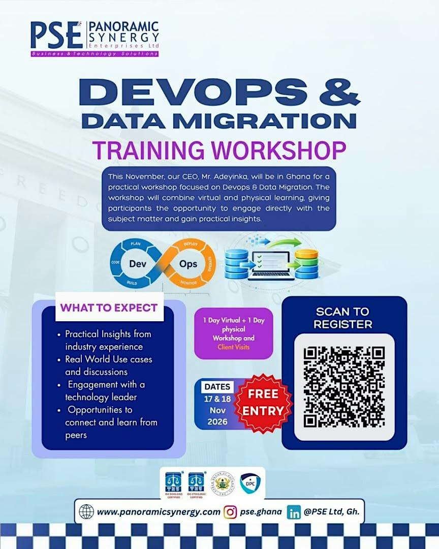 Invitation to DevOps & Data Migration Workshop.