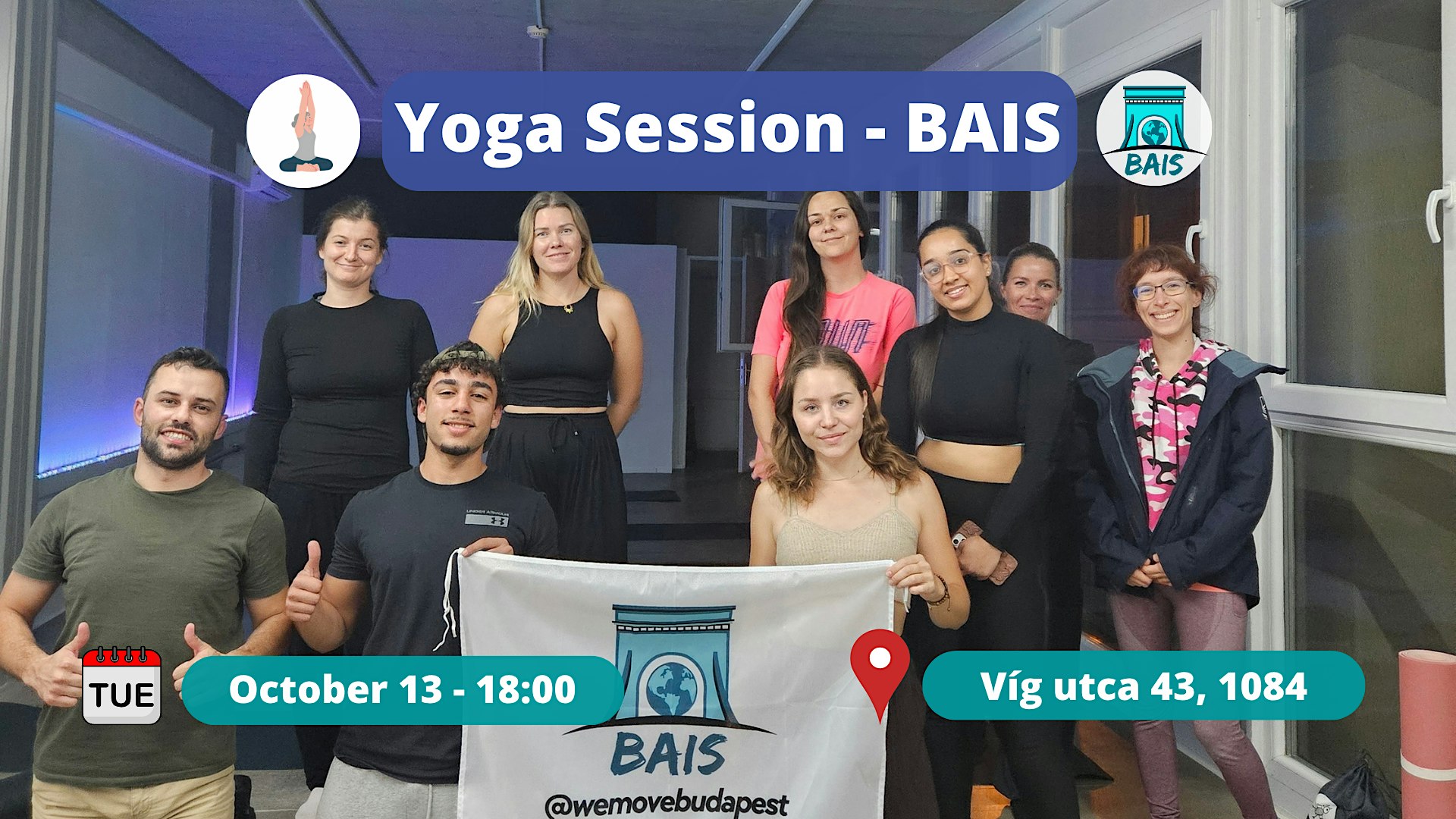 Tuesday 6 PM Yoga Session - BAIS