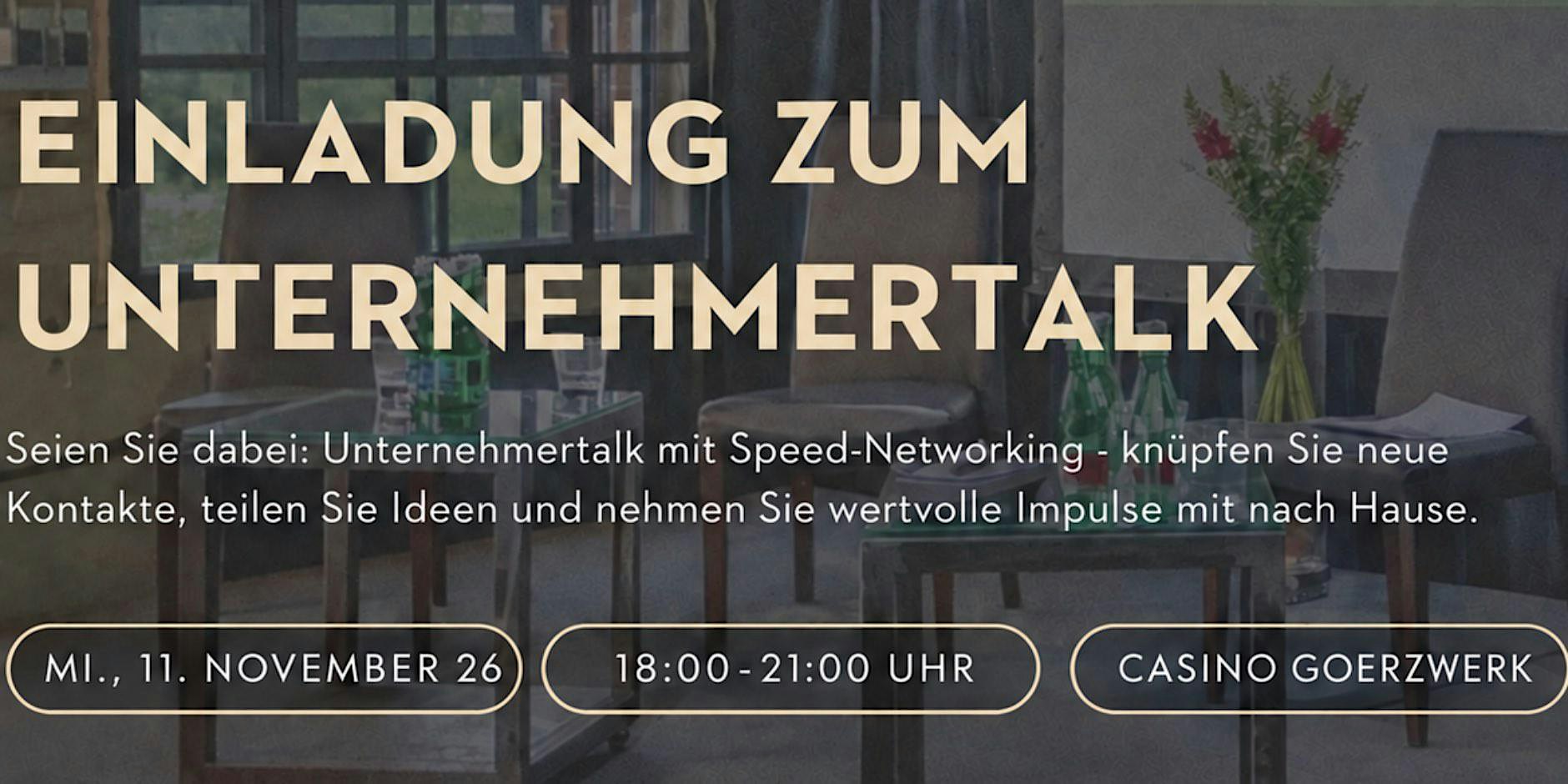 UNTERNEHMERTALK MIT SPEED-NETWORKING