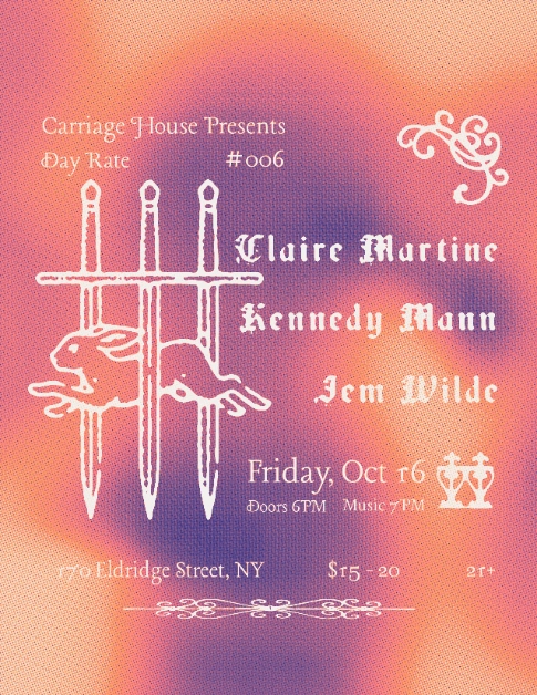 Carriage House Presents: Day Rate No. #006