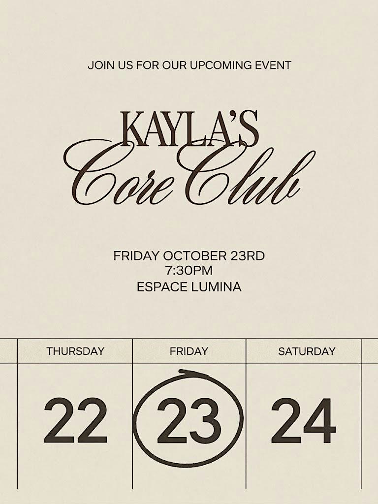Kayla’s Core Club Mat Pilates Sculpt