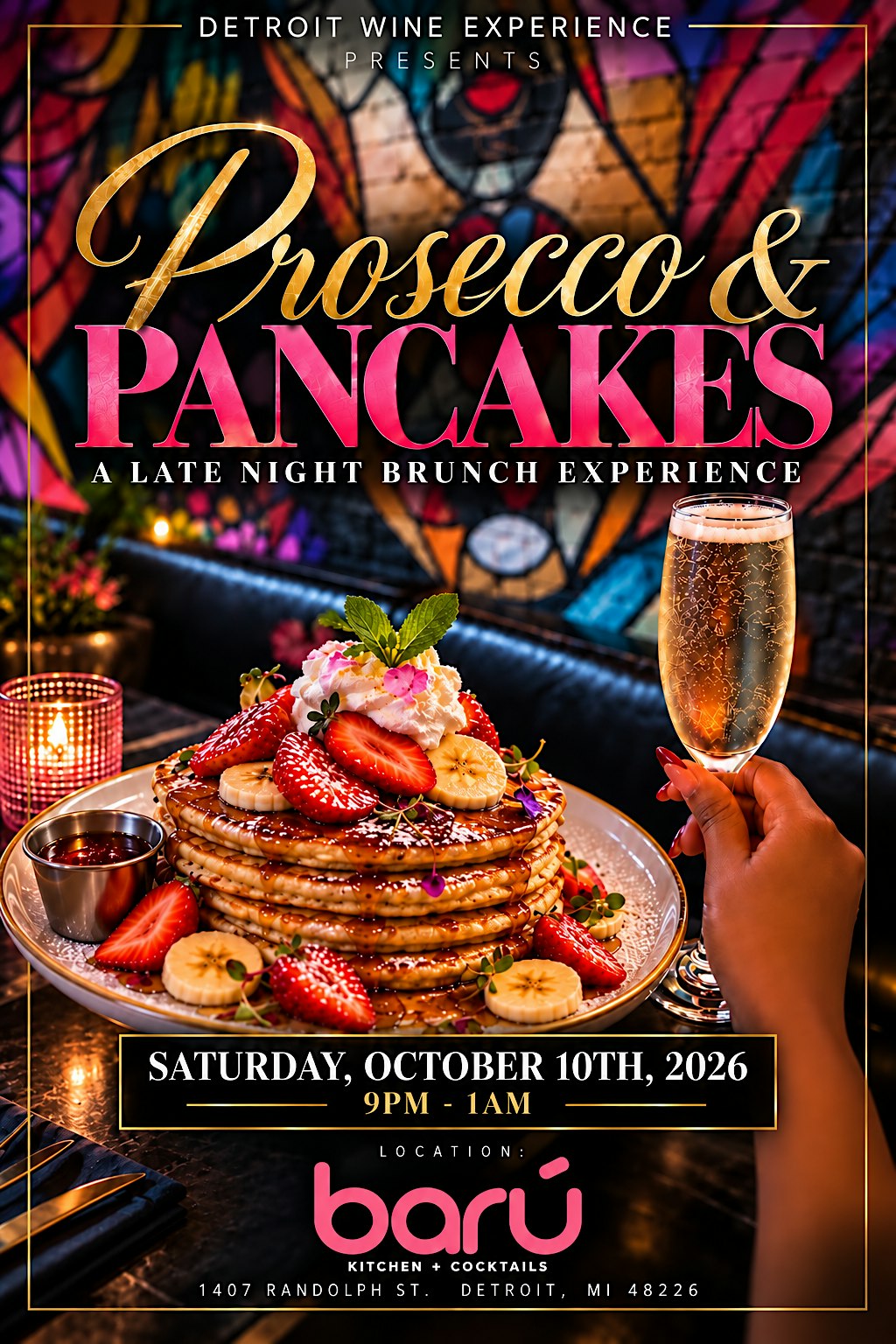 Detroit Wine Experience | Prosecco & Pancakes