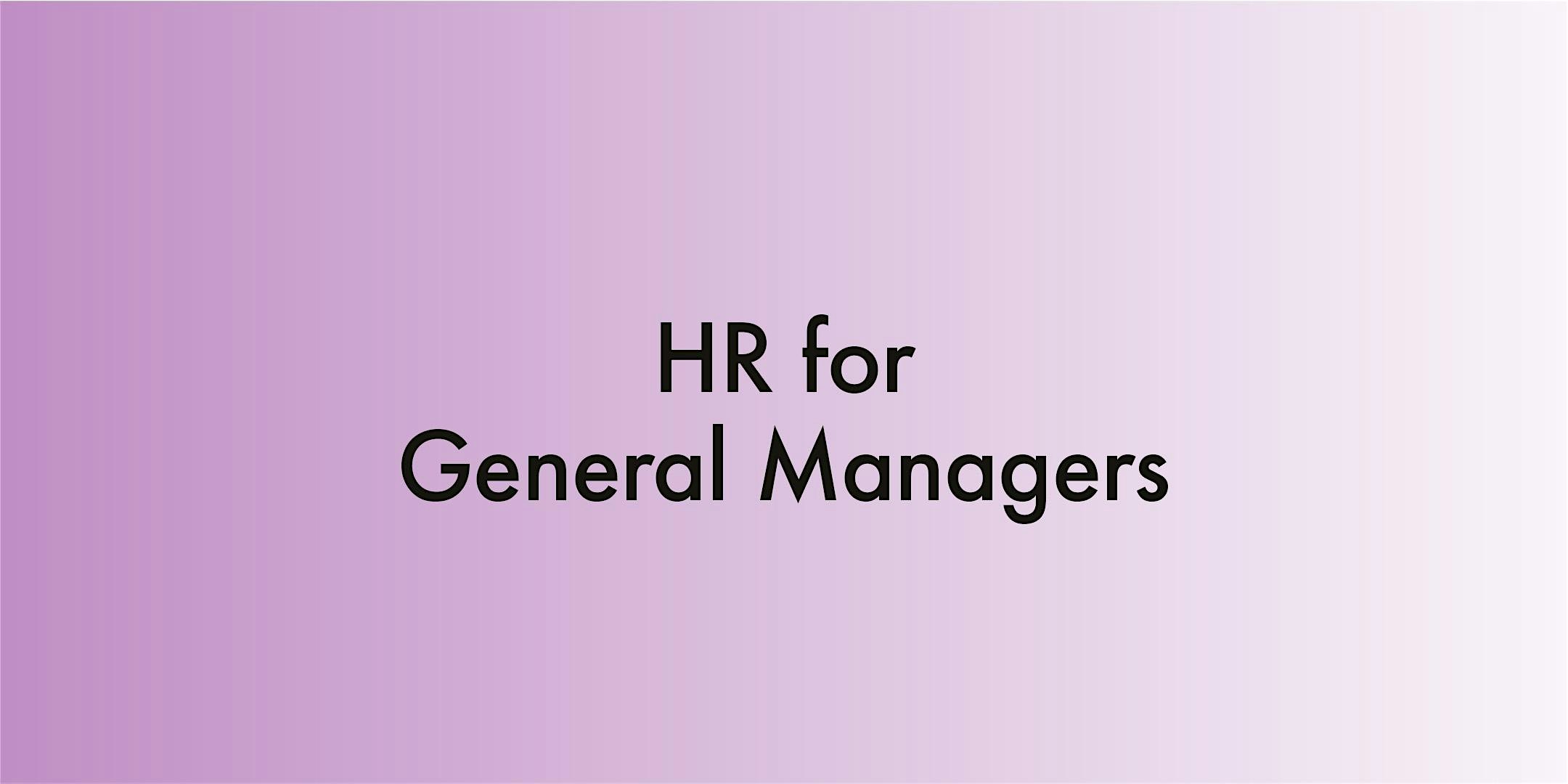 HR for General Managers