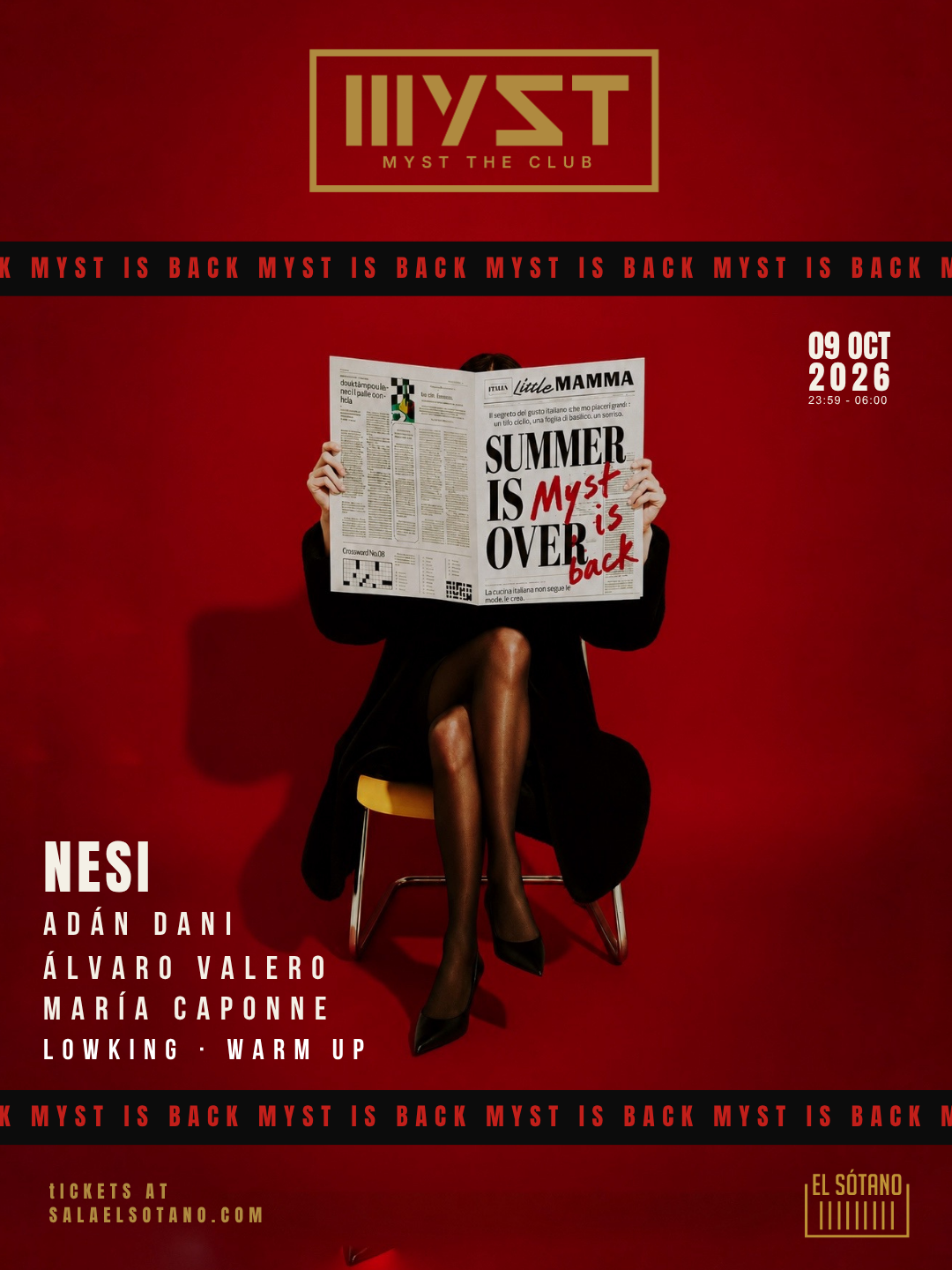 MYST: Nesi, Adán Dani, Alvaro Valero, Maria Caponne, Lowking