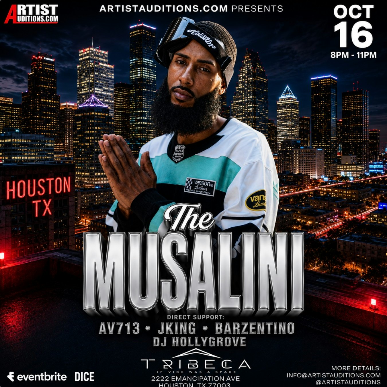 The Musalini - Live [HTX] AV713, DJ Hollygrove
