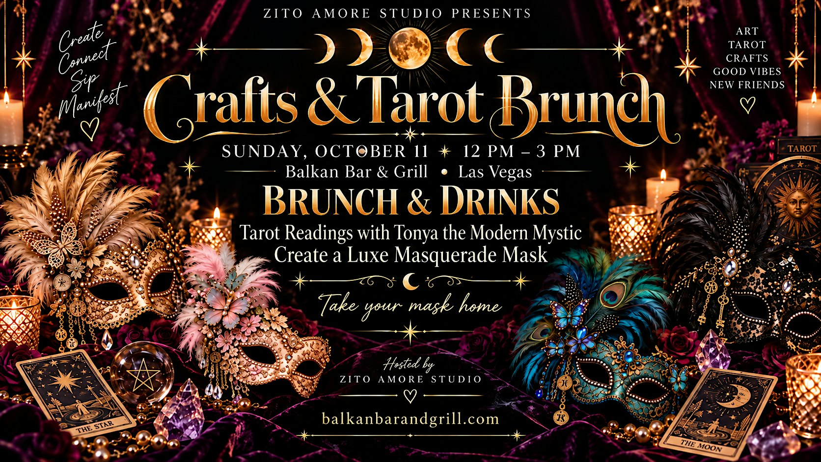 Crafts and Tarot Brunch - It's a Masquerade!