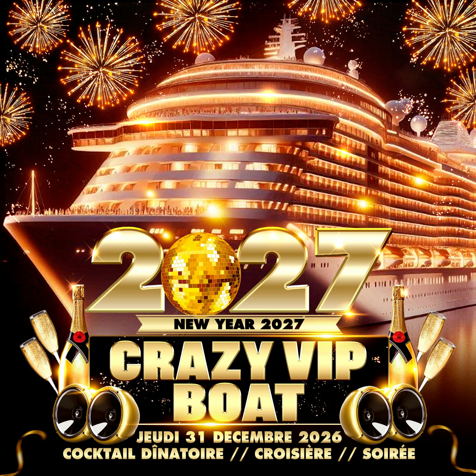 Crazy croisiere vip boat club party geante 2027