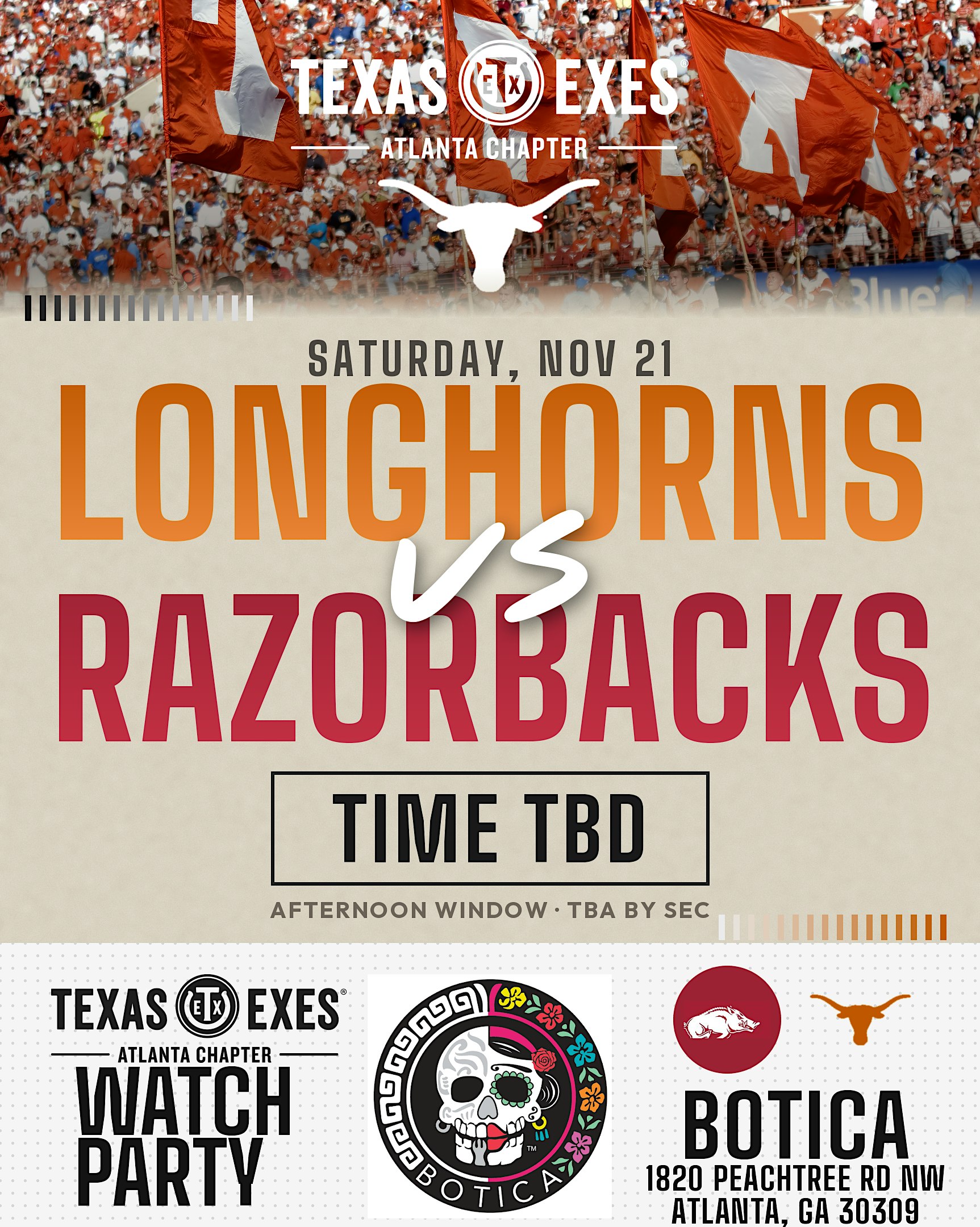 Texas vs. Arkansas Watch Party