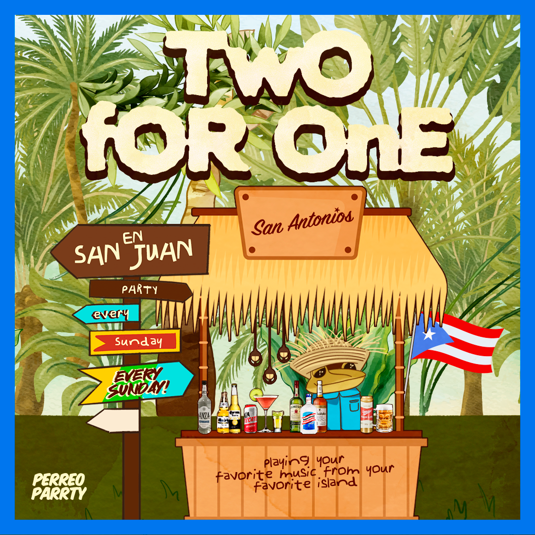 2-for-1 in San Juan - Latin Sunday Party @ Reggaeton Bar San Antonios