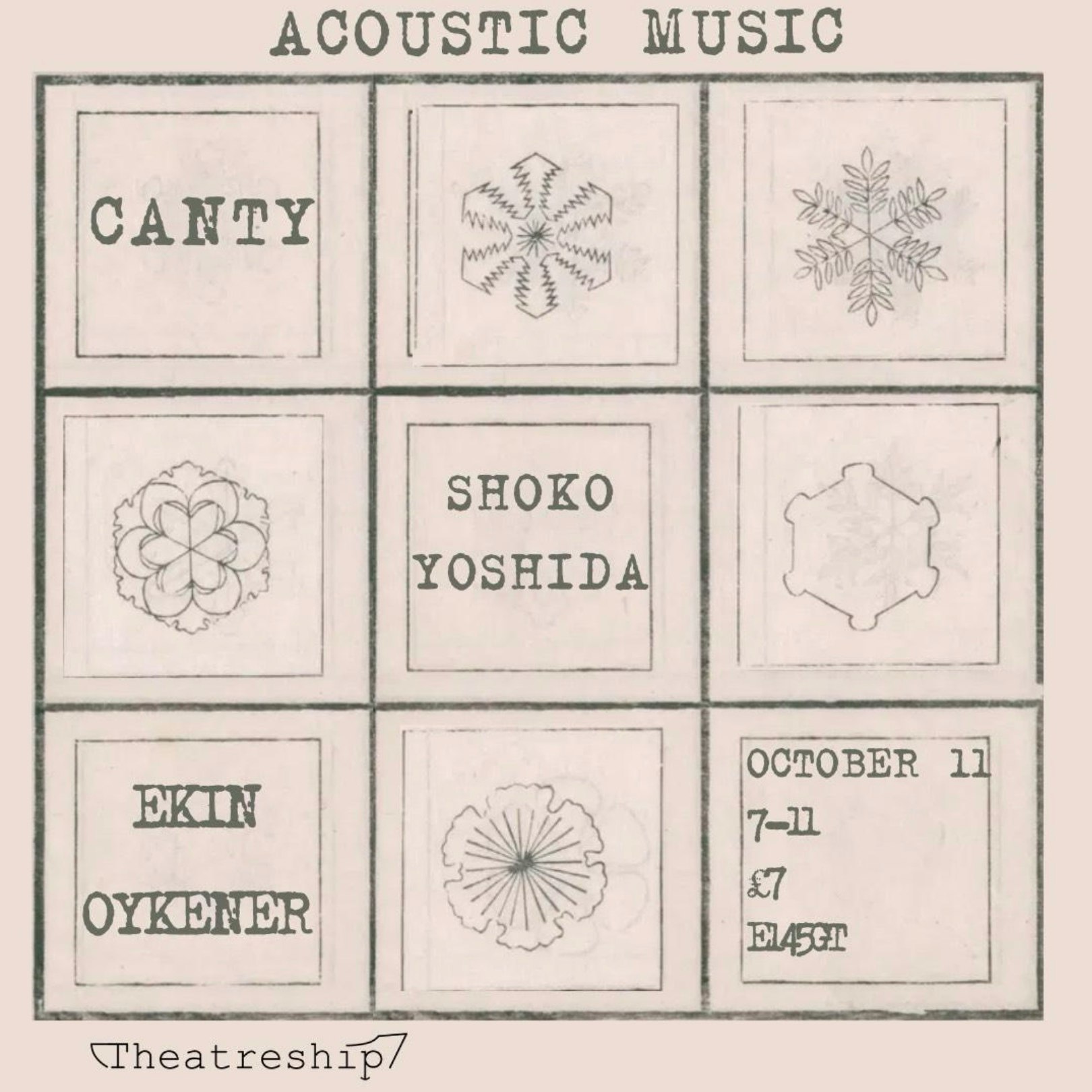 "Acoustic" Music: Canty, Ekin Oykener and Shokoyoshida.