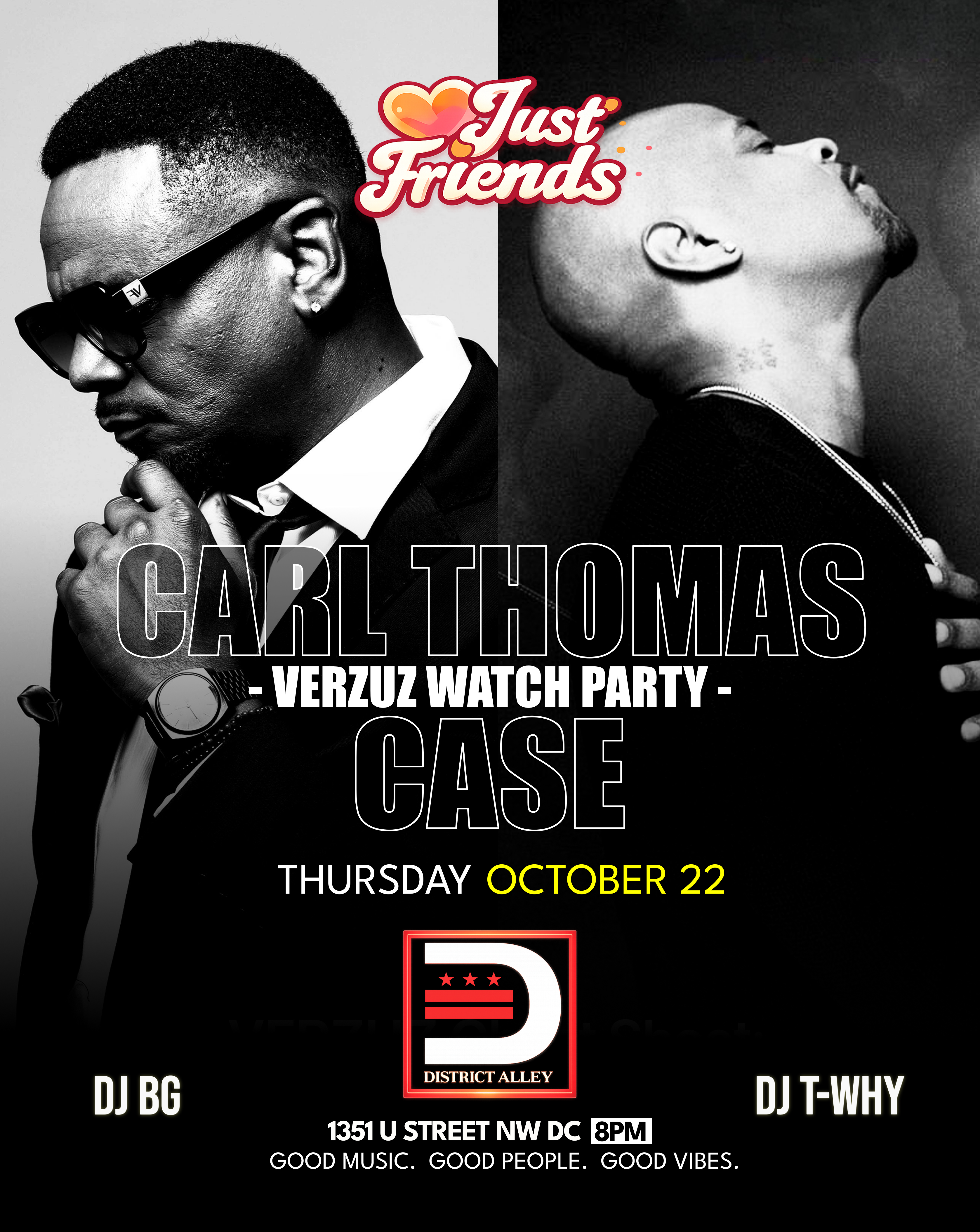 Just Friends: Carl Thomas vs. Case Verzuz Watch Party