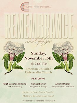 Remembrance and Hope: Houston Pride Orchestra Concert