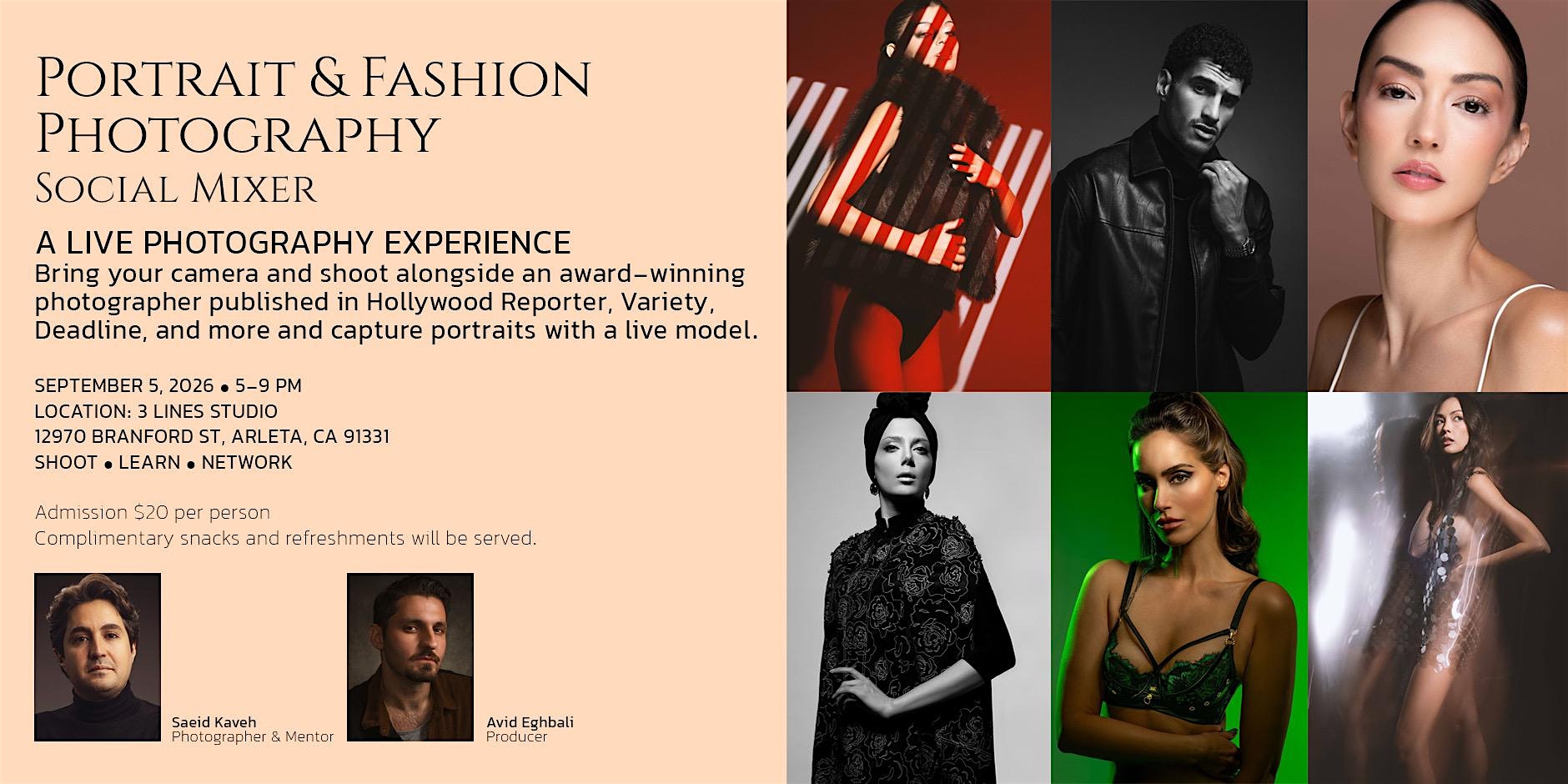 Portrait & Fashion Photography Social Mixer