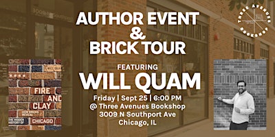 Author event + Brick Tour with Will Quam of Brick of Chicago