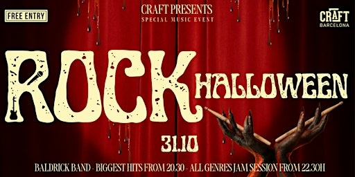 ROCK HALLOWEEN -  Baldrick Live + Halloween Jam | Free Entrance
