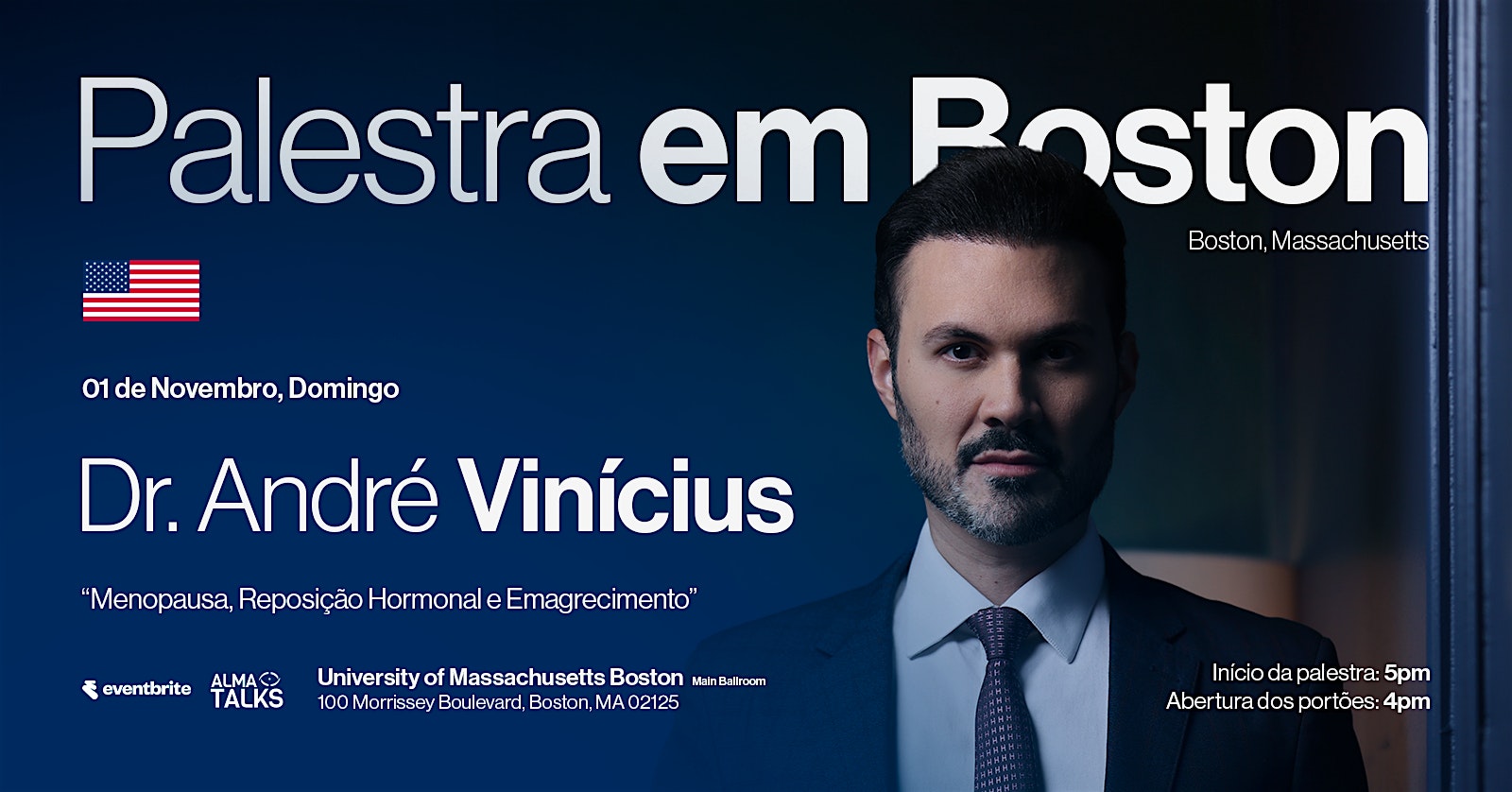 André Vinicius em Boston - Palestra "Menopausa e Emagrecimento"