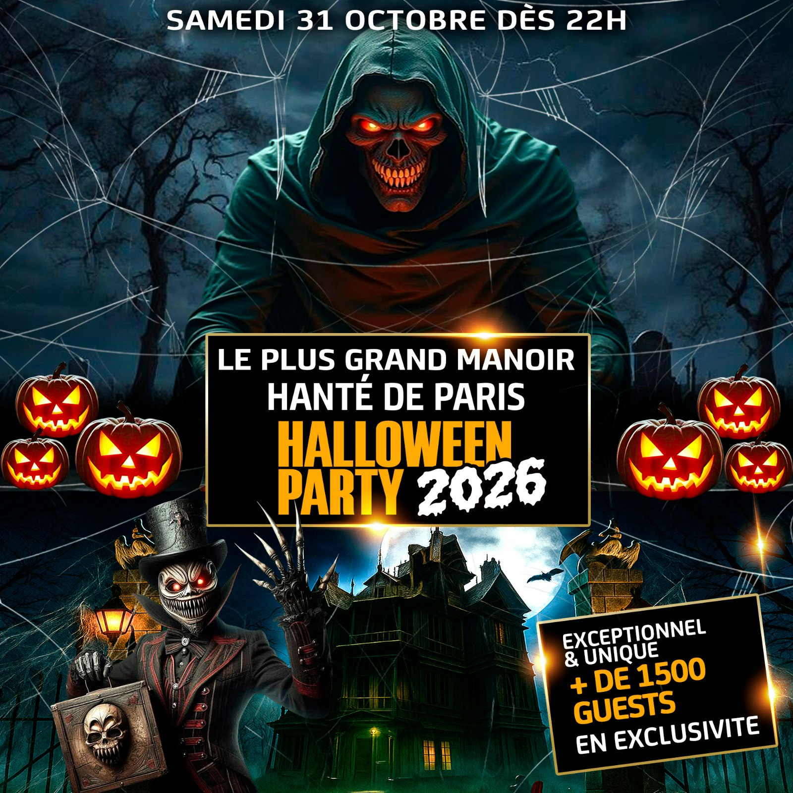 Le plus grand manoir hante hip hop halloween