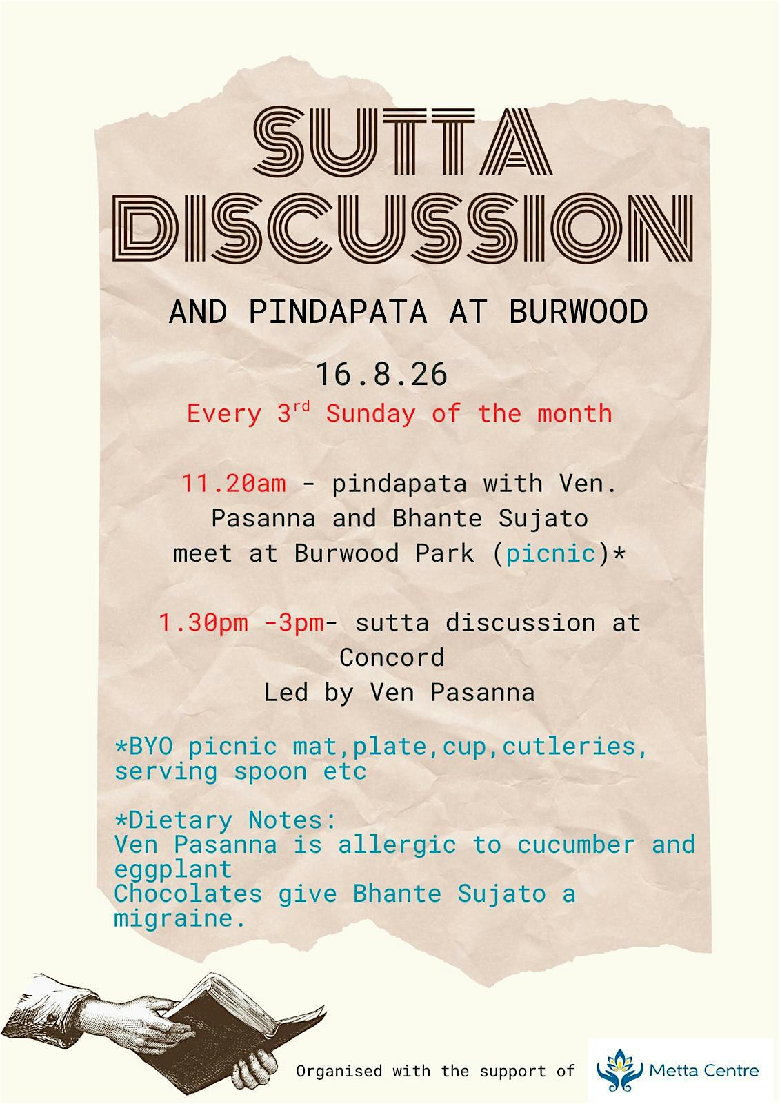 Sutta Discussion and Alms-round (Piṇḍapāta) at Burwood