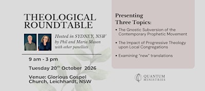 Theological Roundtable Sydney | October 20th. 2026