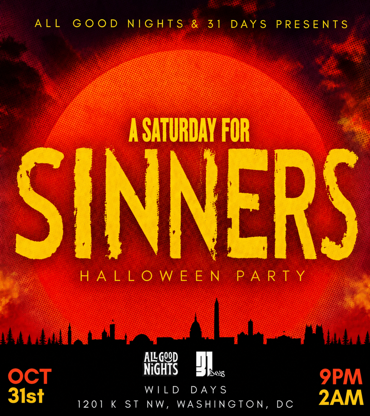 All Good Days  Presents: A Saturday For Sinners Halloween Party