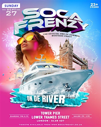 Soca Frenzy On De River -  The Official End Of Summer  Boatride Party