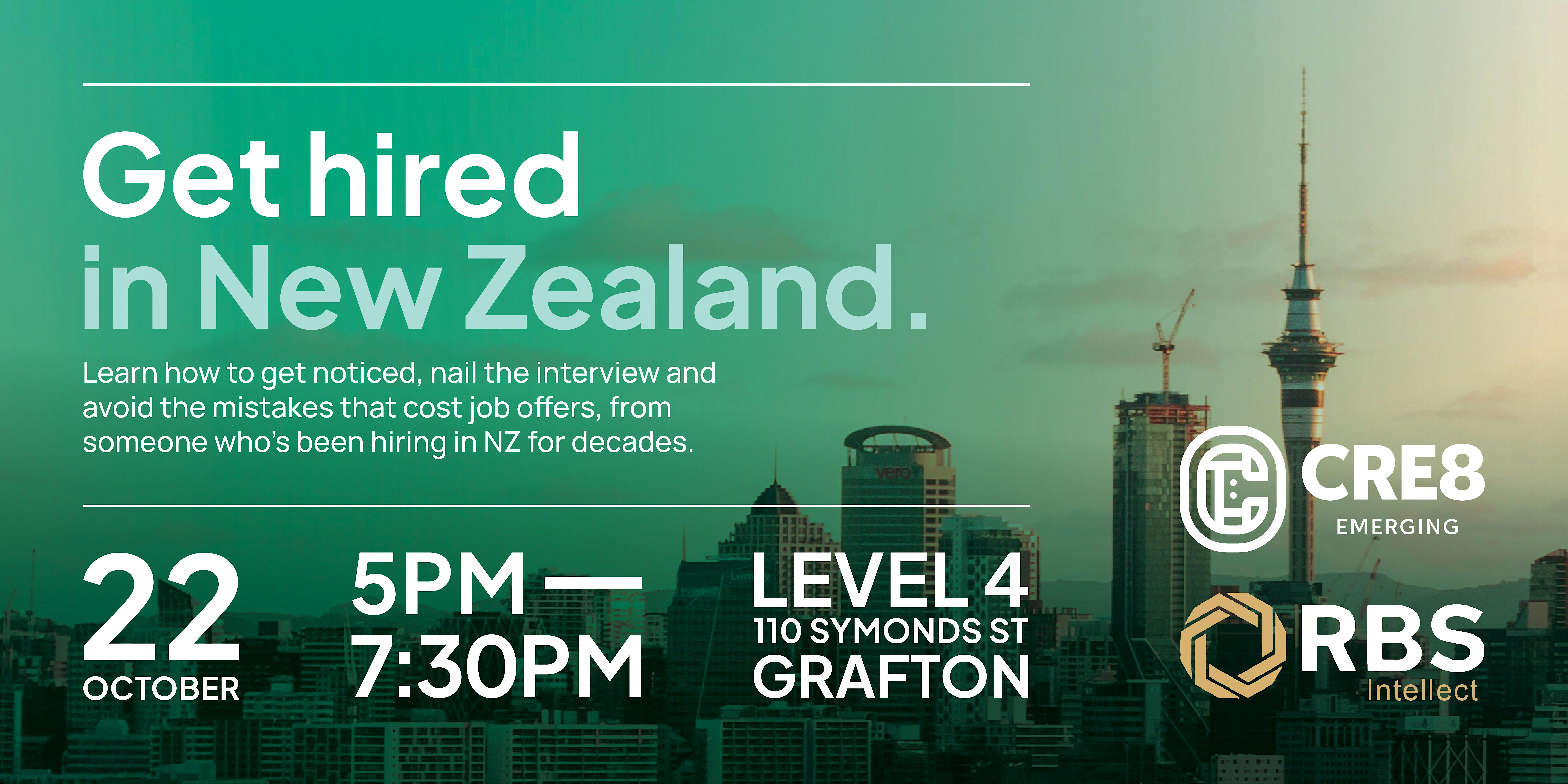 Get Hired in New Zealand: Career Session for International Students & Grads