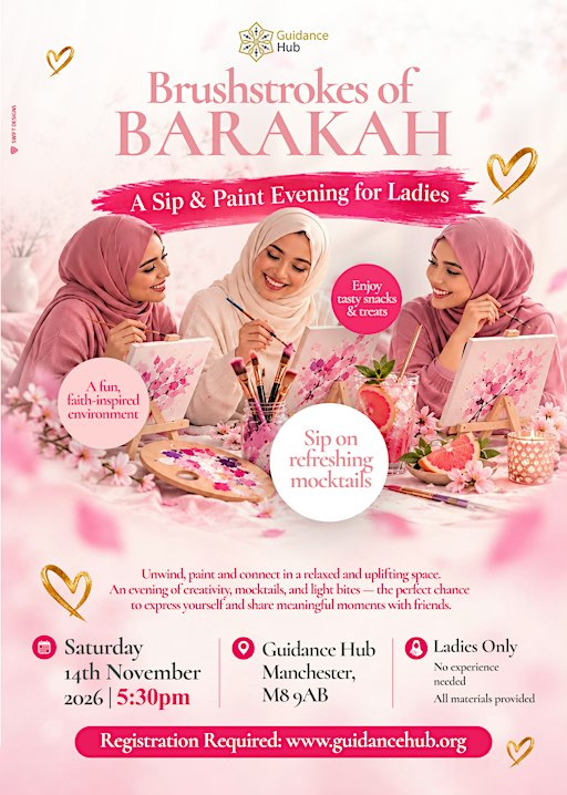 Brushstrokes of Barakah | Ladies Only Sip & Paint Evening