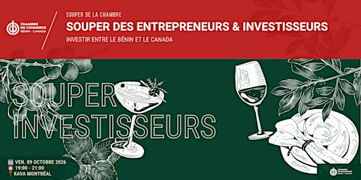 Souper des entrepreneurs & investisseurs Bénin Canada