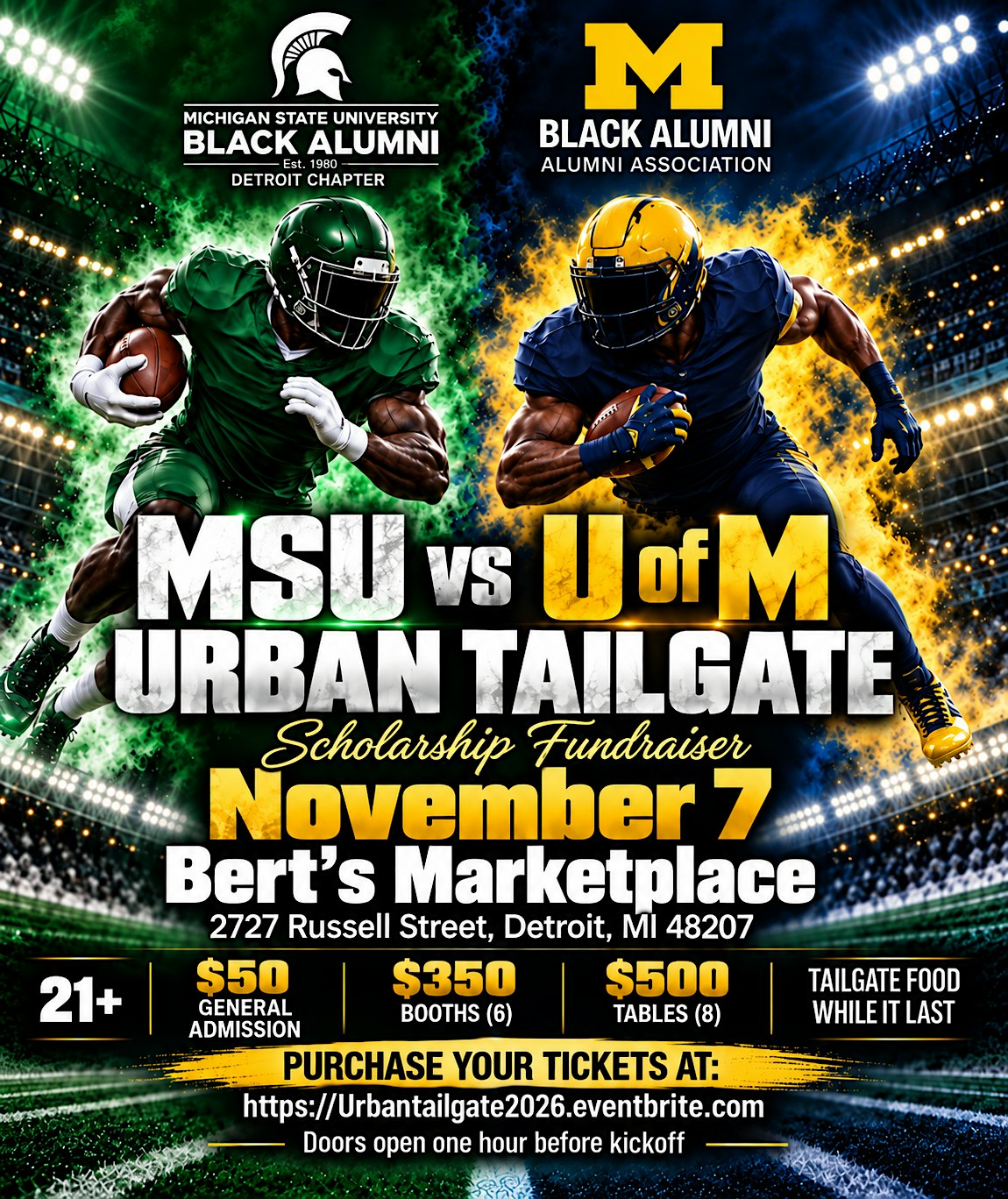 MSU vs U of M 28th Annual Urban Tailgate Watch Party