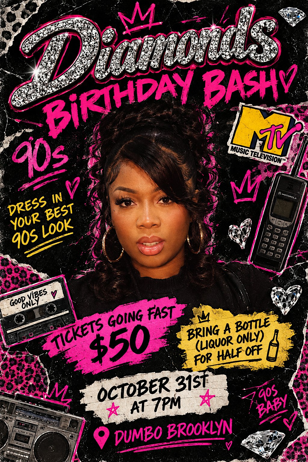 Diamonds 90s Birthday Bash