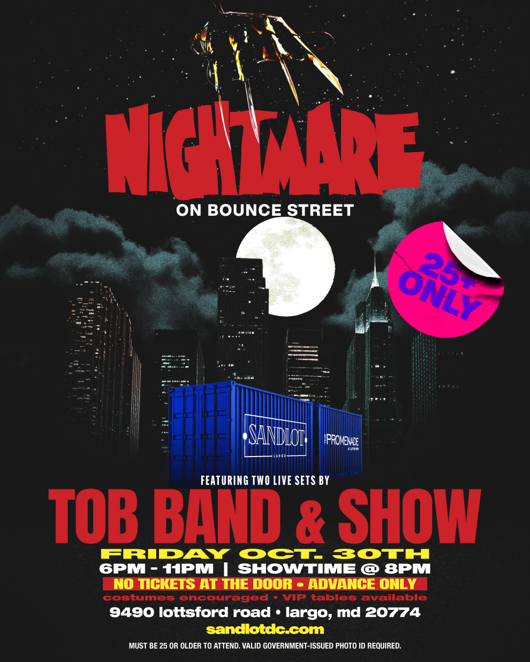 Nightmare on Bounce Street featuring TOB Band & Show