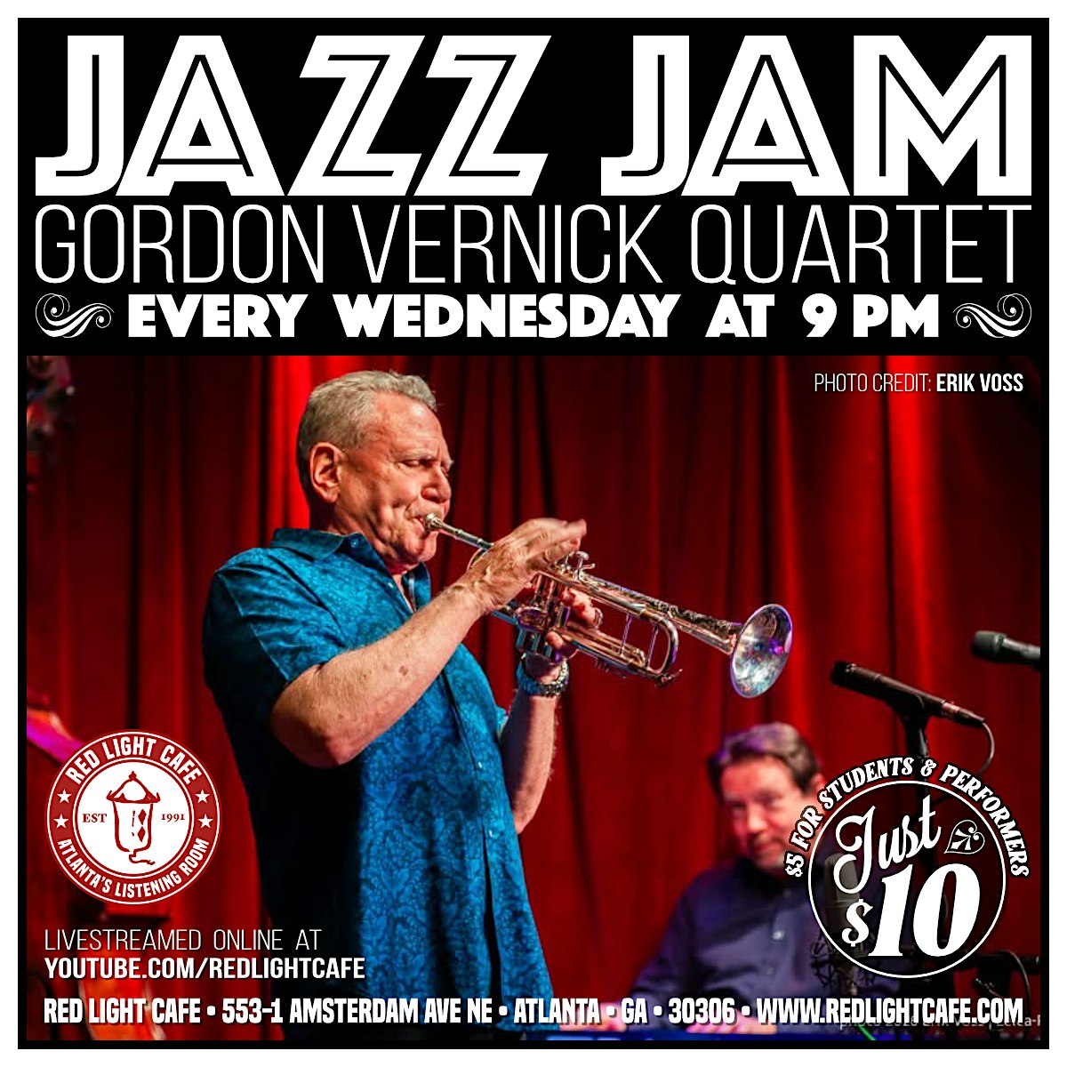 Wednesday Jazz Jam w/ the Gordon Vernick Quartet