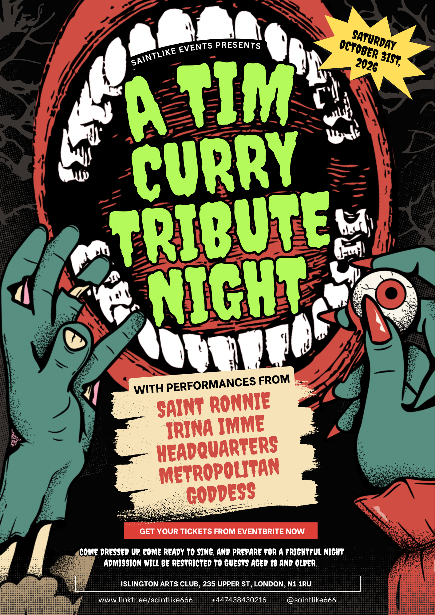 Tim Curry Tribute Night - Halloween