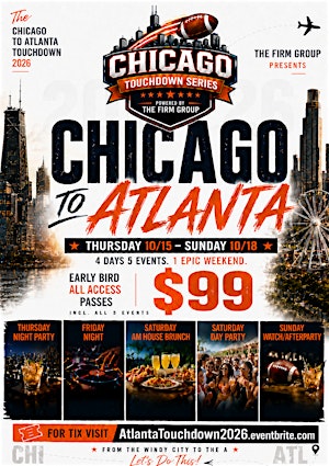 The Chicago to Atlanta  Touchdown 2026