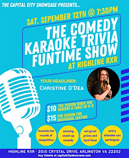 The Comedy Karaoke Trivia Funtime Show with Christine O'Dea