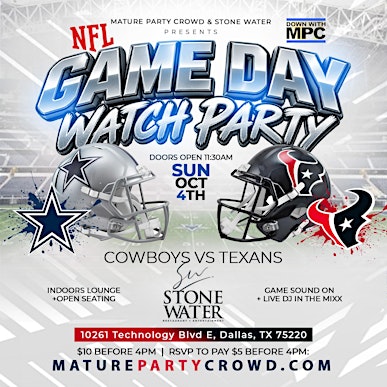 NFL GAME DAY @ STONE WATER -- COWBOYS VS TEXANS