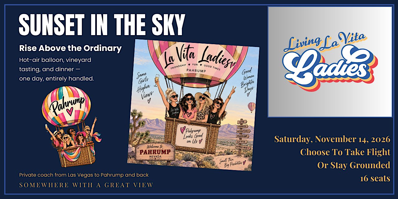 LIVING LA VITA LADIES PRESENT: SUNSET IN THE SKY