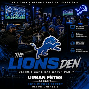 THE LIONS DEN  | Detroit Lions Game Day Watch Party
